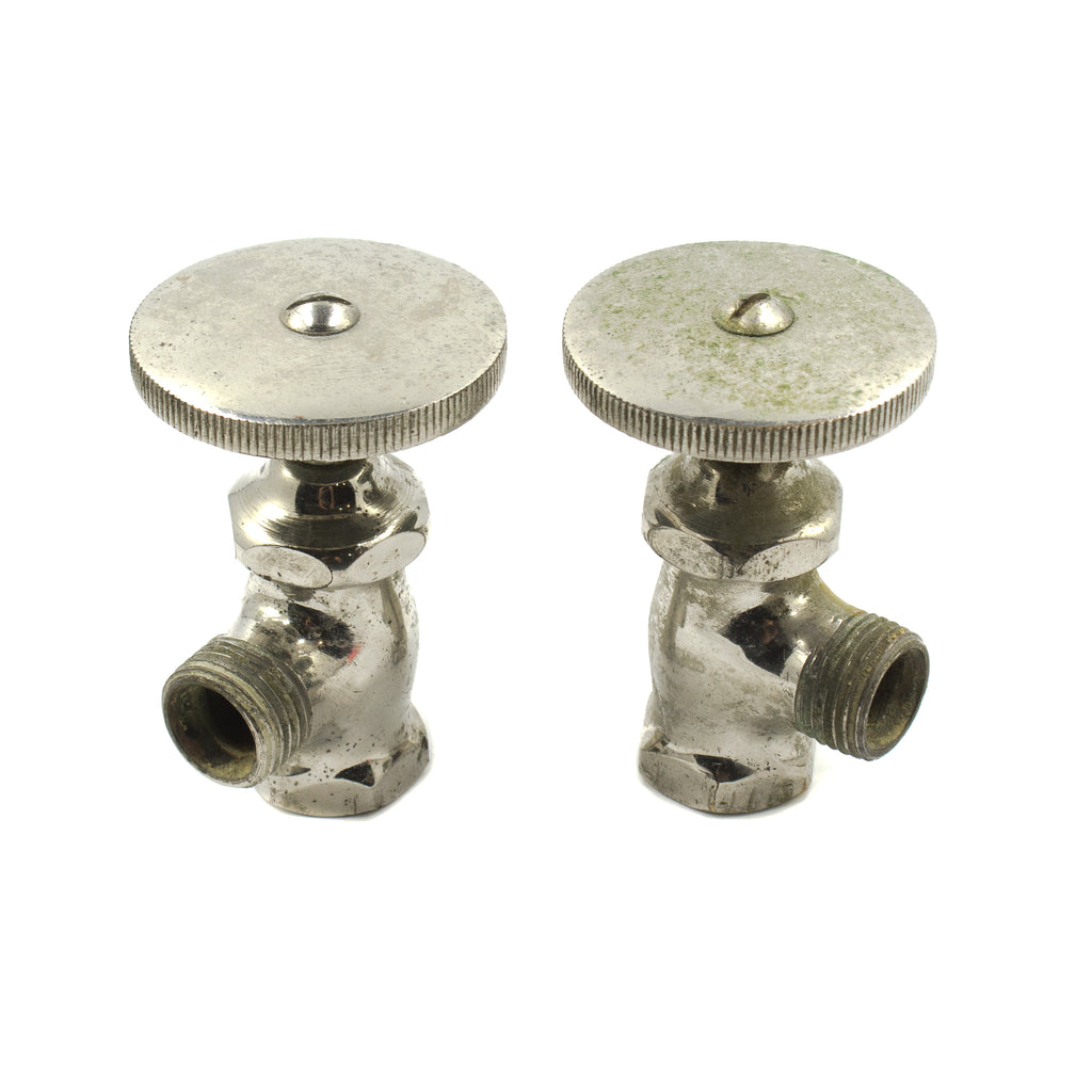 this is a pair of antique pubco shut off valves
