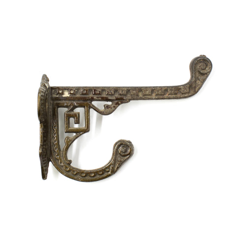 this is an antique iron victorian double hook