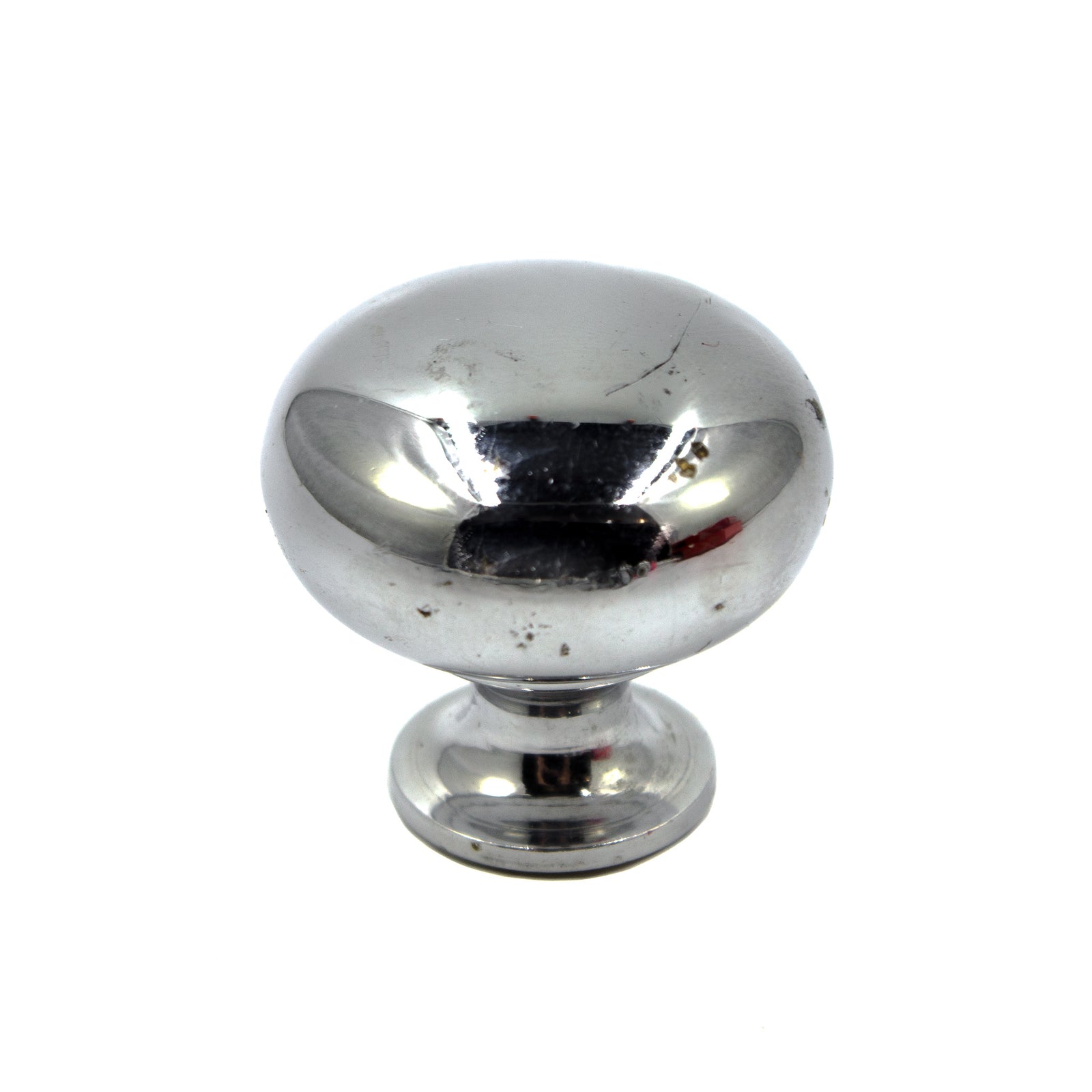Chrome 1940's Late Deco Cabinet Knobs