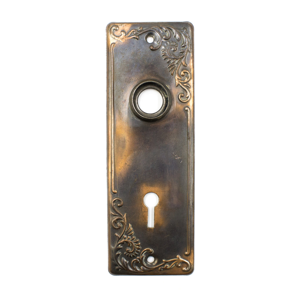 this is an antique Victorian backplate for a doorknob set