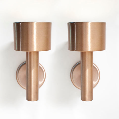 Mid-Century Modern Copper Wall Sconces