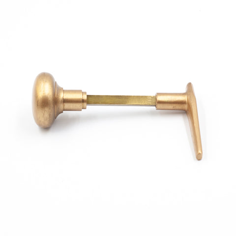 brass french door lever and knob set