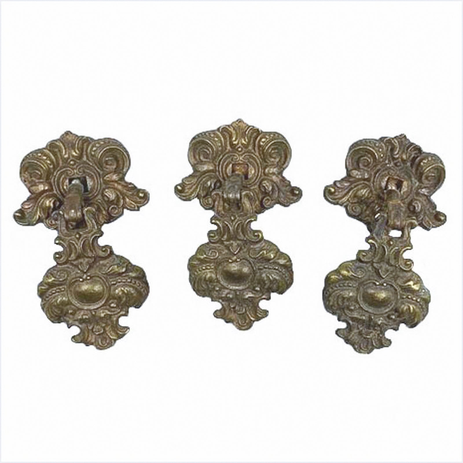 Ornate Filigree Brass Drop Pulls