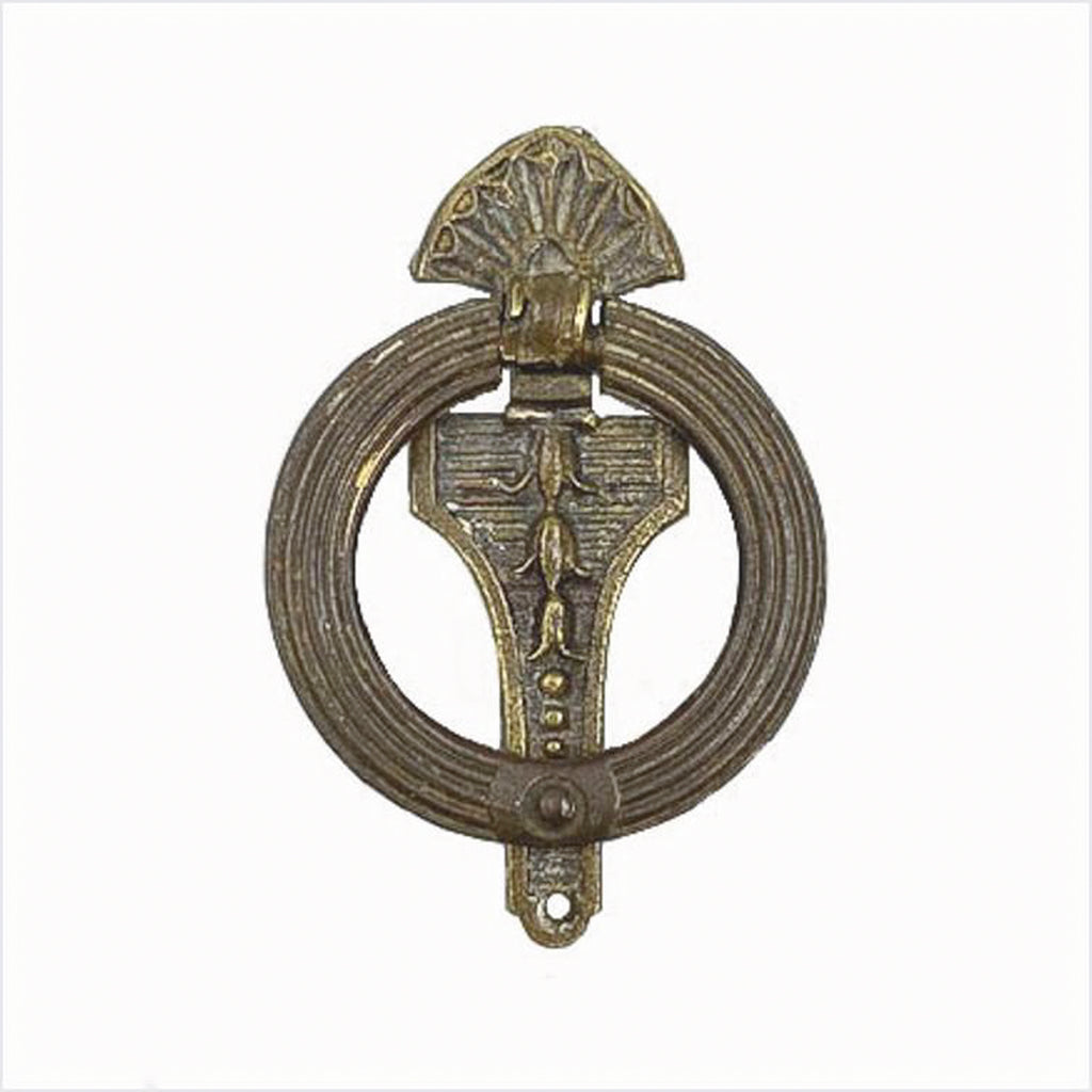 Geometric Art Nouveau Brass Ring Pulls